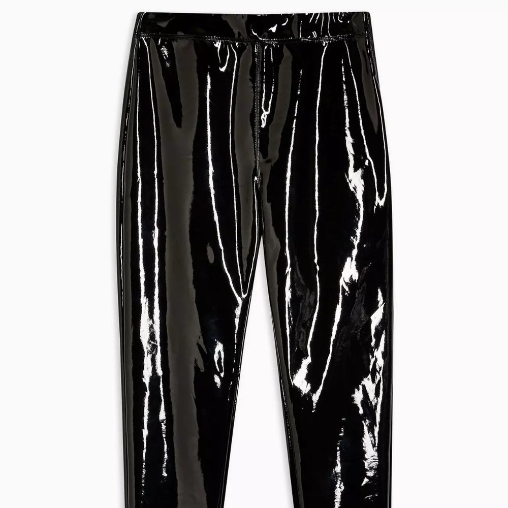 Topshop Black Skinny Vinyl Trousers